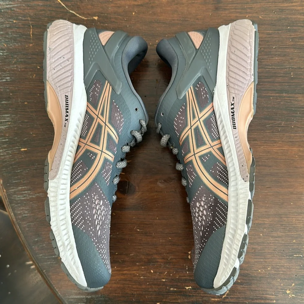 ASICS Gel-Kayano 26 running, women's 10.5 in Metropolis (grey)/Rose Gold - Picture 7 of 8